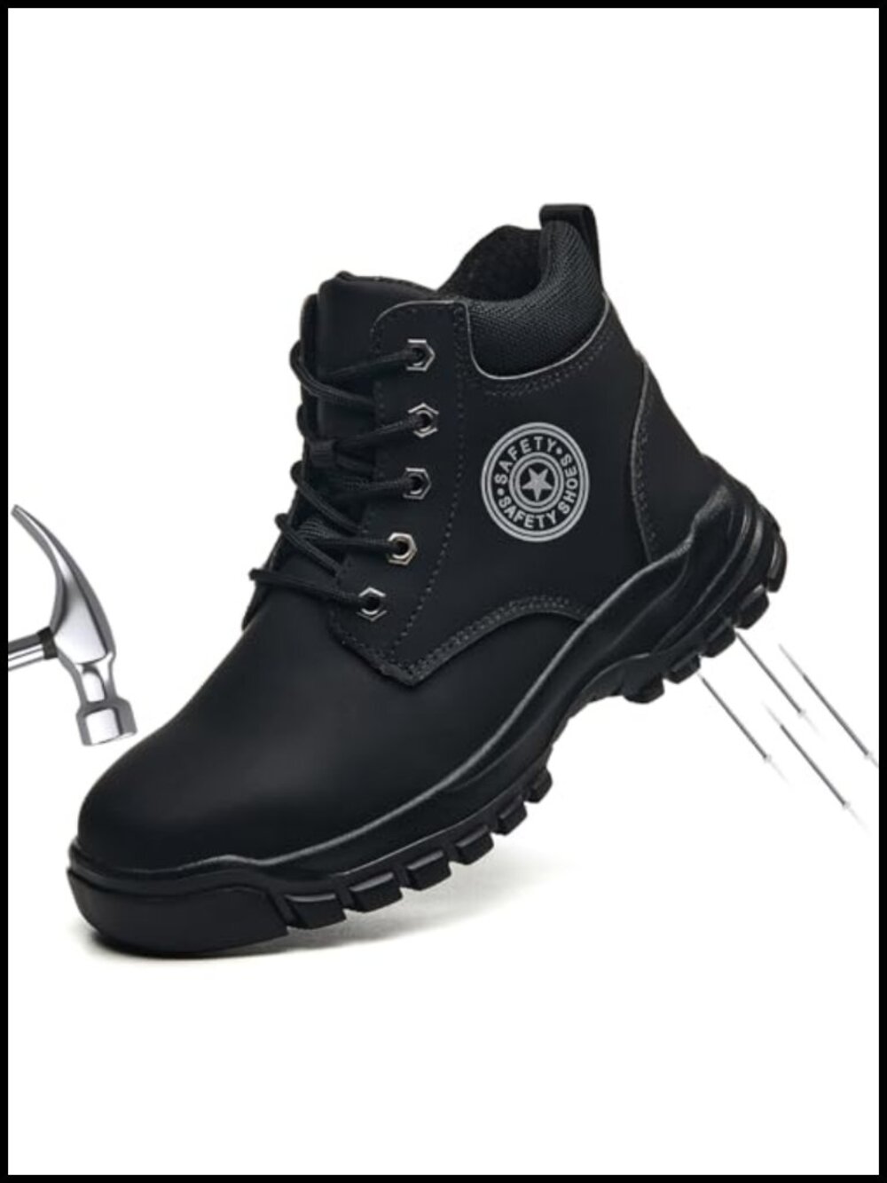 Steel Toe Waterproof Work Boots Kevlar Midsole Anti-Slip Chef Safety Shoes